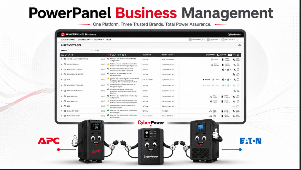 APC und Eaton USVs mit PowerPanel® Business Management überwachen